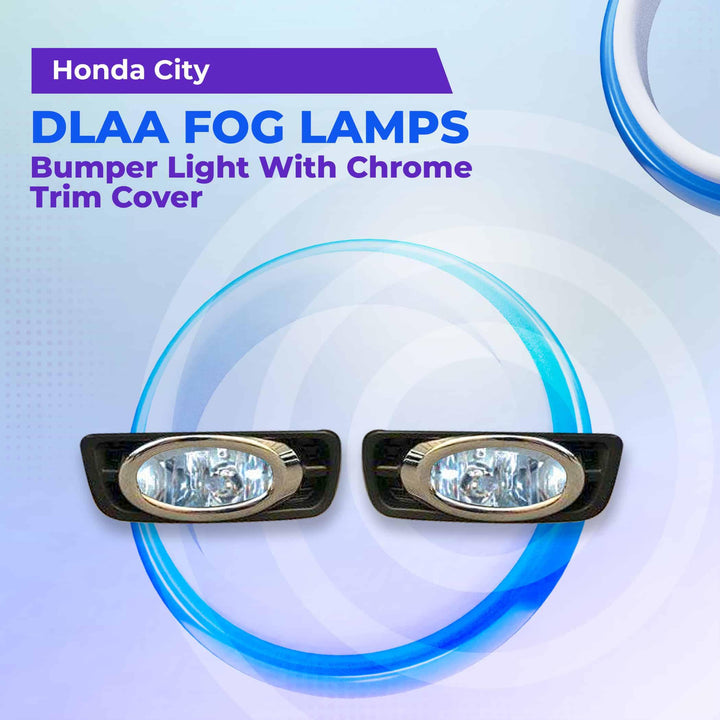 Honda City DLAA Fog Lamps Bumper Light with Chrome trim Cover - Model 2014-2021 - HD536E SehgalMotors.pk