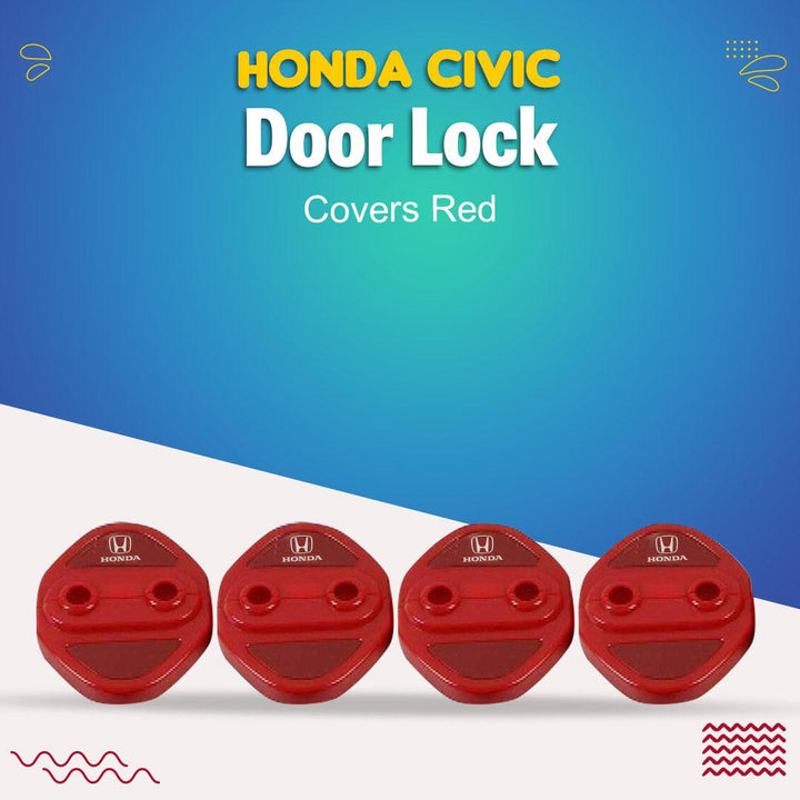 Honda Civic Door Lock Covers Red ( 121000149 ) - Model 2016-2021 SehgalMotors.pk
