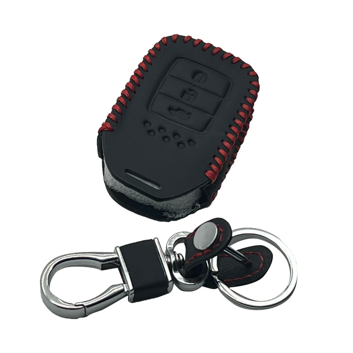 Honda Civic Leather Key Cover 3 Button Black - Model 2016-2021 SehgalMotors.pk