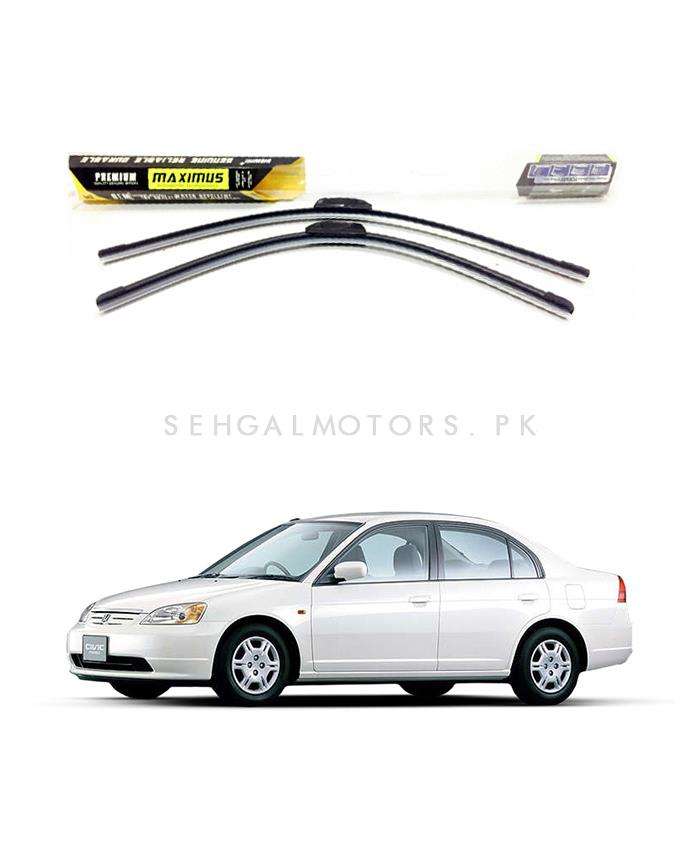 Honda Civic Maximus Premium Silicone Wiper Blades - Model 2001-2004 SehgalMotors.pk