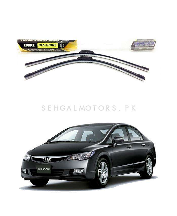 Honda Civic Maximus Premium Silicone Wiper Blades - Model 2006-2012 SehgalMotors.pk