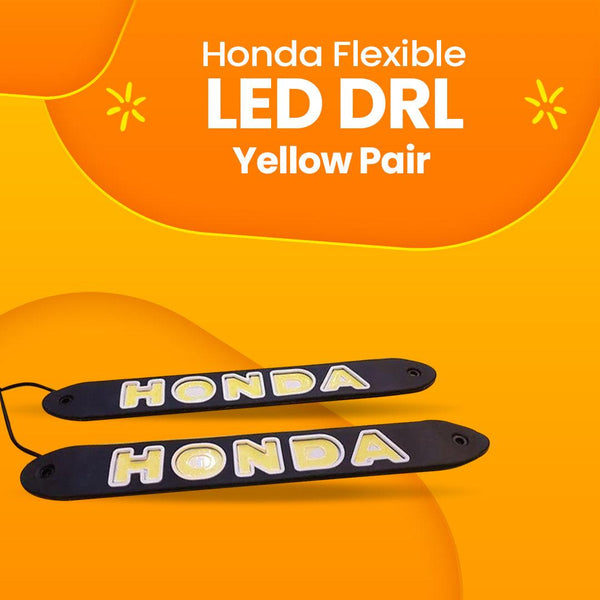 Honda Flexible LED DRL Yellow Pair - Daytime Running Lights | Car Styling Led Day Light | DRL Lamp SehgalMotors.pk