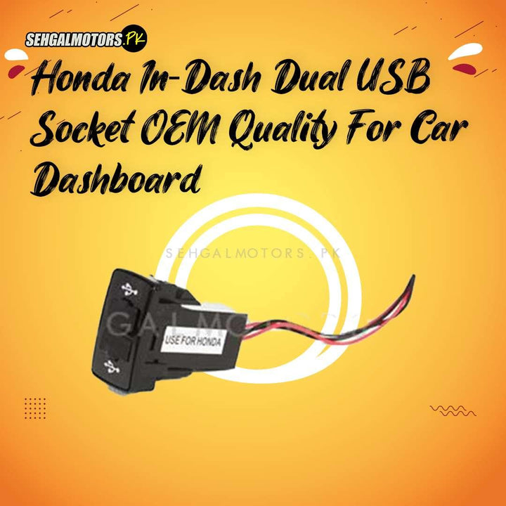 Honda In-Dash Dual USB Socket OEM Quality For Car Dashboard SehgalMotors.pk