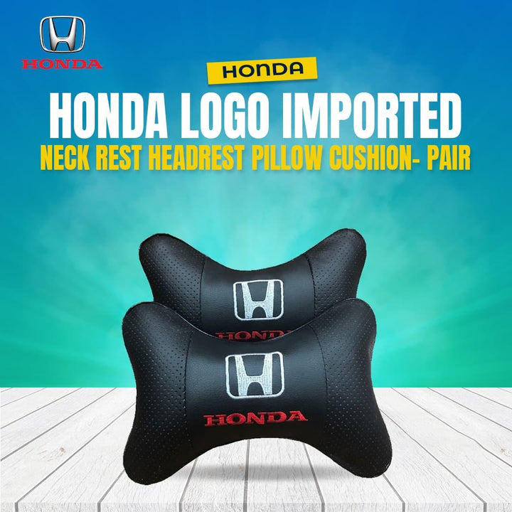 Honda Logo Imported Neck Rest Headrest Pillow Cushion- Pair SehgalMotors.pk