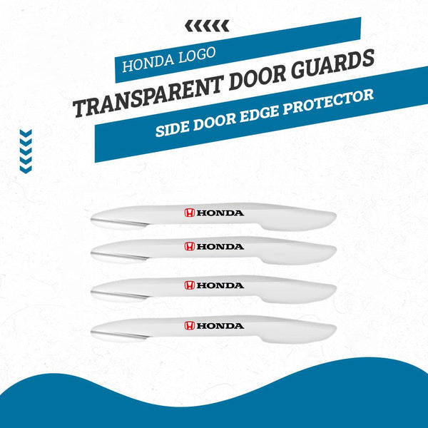 Honda Logo Transparent Door Guards - Side Door Edge Protector SehgalMotors.pk