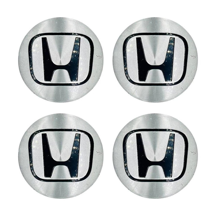 Honda Wheel Cap Logo Chrome With Black - 4 Pieces - Center Hub Badge SehgalMotors.pk