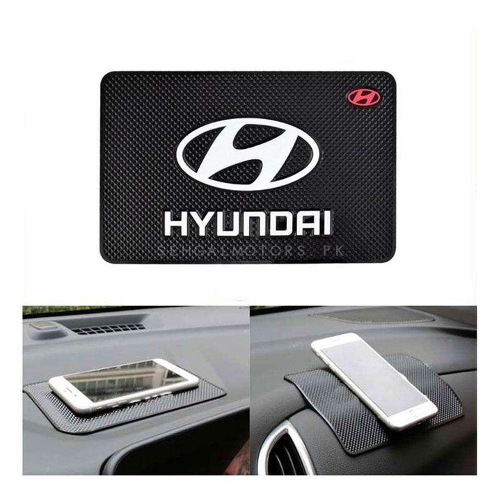Hyundai Anti-Skid Nonslip Dashboard Mats - Silicon Type Material | Car Anti Slip Mat SehgalMotors.pk