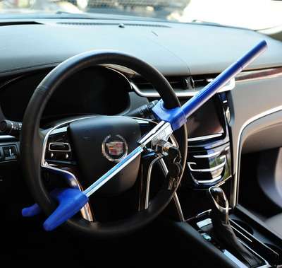 Steering Wheel Steel Anti-Theft Blue Locks Crook Lock