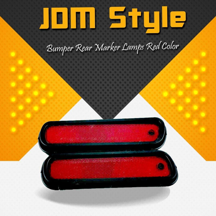 JDM Style Bumper Rear Marker Lamps Red Color SehgalMotors.pk