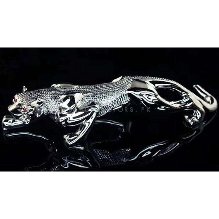 Jaguar Leopard Sculpture For Dashboard Decoration Purpose - Chrome SehgalMotors.pk