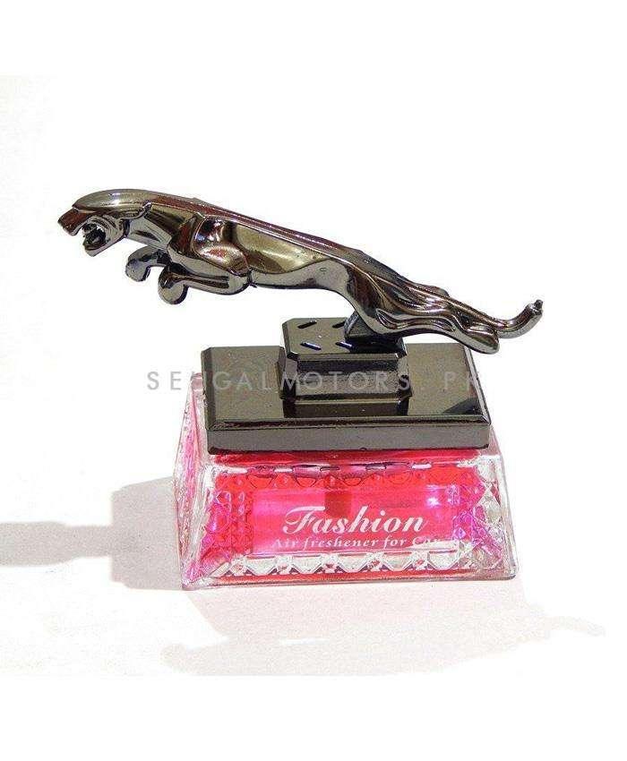 Jaguar Sculpture Dashboard Car Perfume Fragrance Chrome Style B SehgalMotors.pk