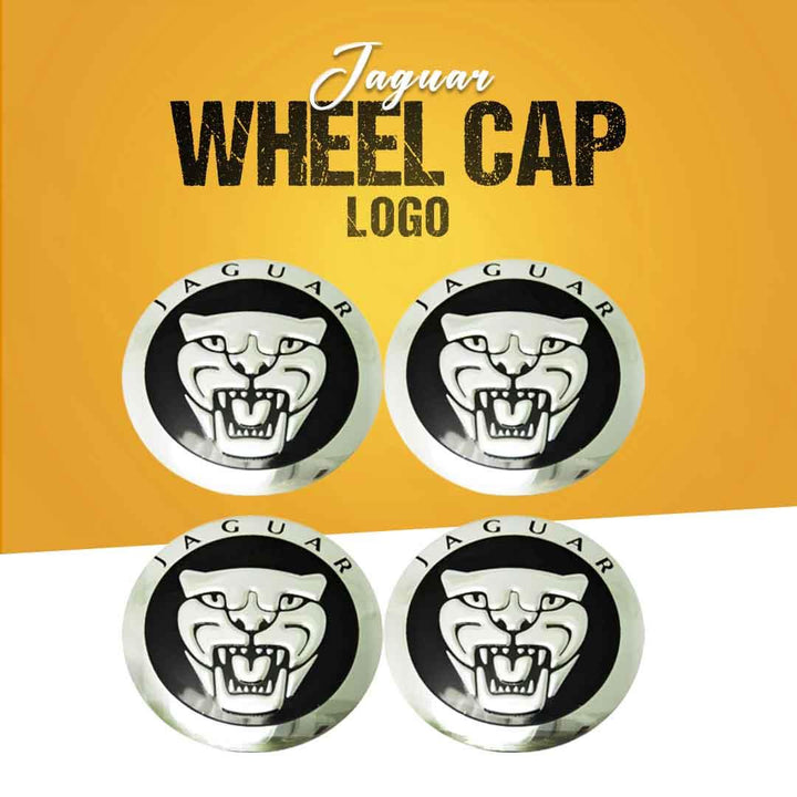 Jaguar Wheel Cap Logo - 4 Pc - Center Hub Badge SehgalMotors.pk