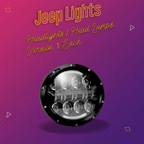 Jeep Lights Headlights / Head Lamps Version 1 Each SehgalMotors.pk