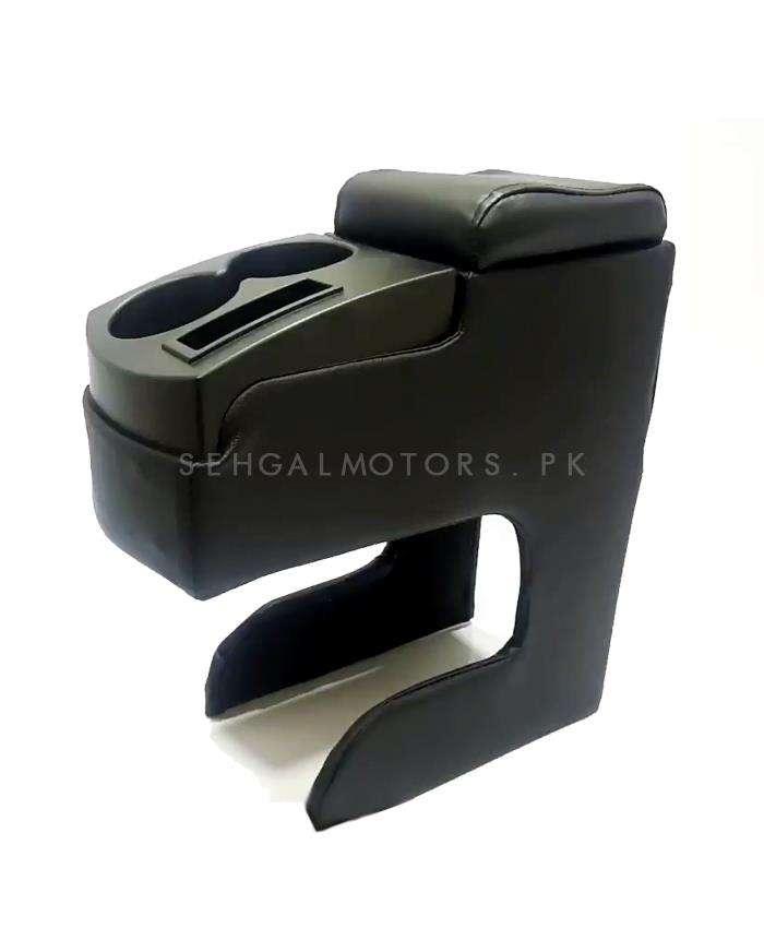 Leather XL Size Arm Rest with 2 Cups - Center Console Storage Box | Center Console | Elbow Rest Arm Holder SehgalMotors.pk