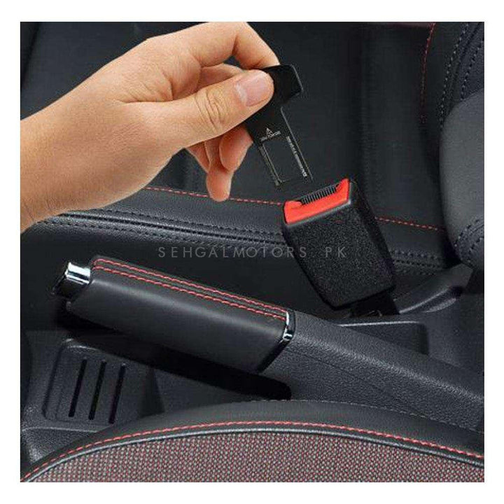 Lexus Mini Metal Seat Belt Clip Black - Pair - Car Safety Belt Buckle Alarm Canceler Stopper SehgalMotors.pk