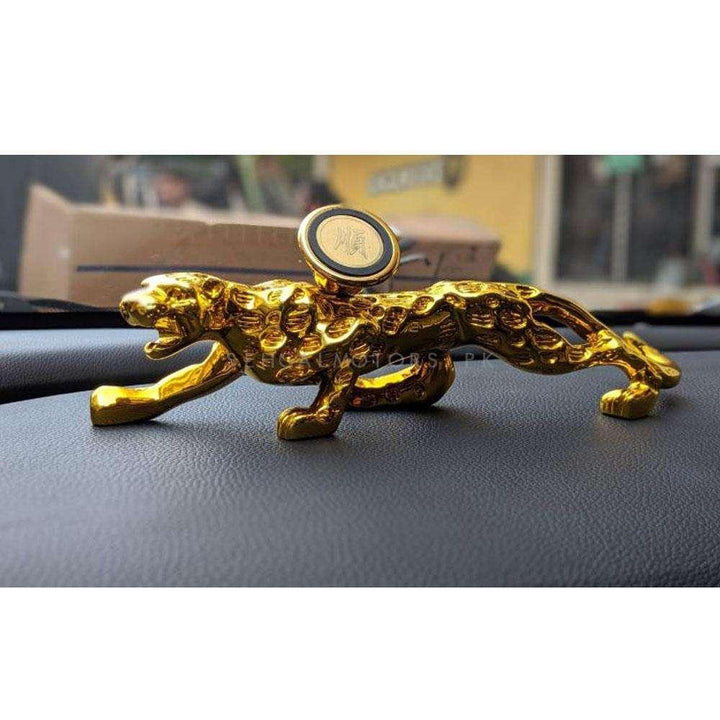 Lion Sculpture Dashboard Mobile Holder - Golden - Phone Holder | Mobile Holder | Car Cell Mobile Phone Holder Stand SehgalMotors.pk