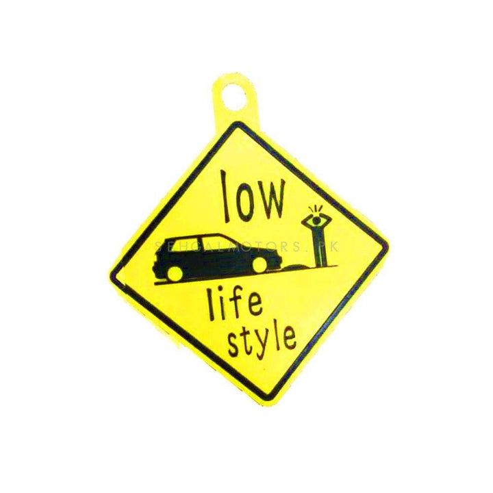 Low Life Style PVC Hanging Tag for Windshield Yellow SehgalMotors.pk