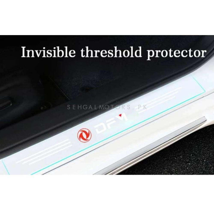 MG Logo Door Sill Scuff Plate Protection Strips Transparent SehgalMotors.pk