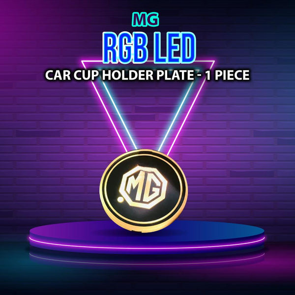 MG RGB LED Car Cup Holder Plate - 1 Piece - Disco Light SehgalMotors.pk