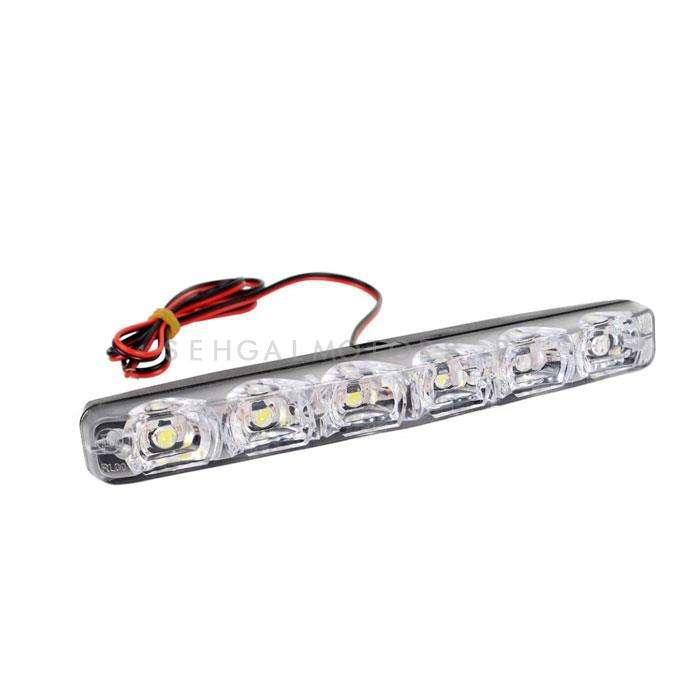 Mark X Style Front LED DRL White Color 6 LED - Pair - Drl | Running Lights For Car | Car lamp | Car Fog Lamp Waterproof | Led Car Lights Exterior Drl SehgalMotors.pk