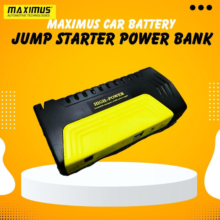 Maximus Car Battery Jump Starter Power Bank - Starts a Car 20 Times in One Charge | Mobile Charger SehgalMotors.pk
