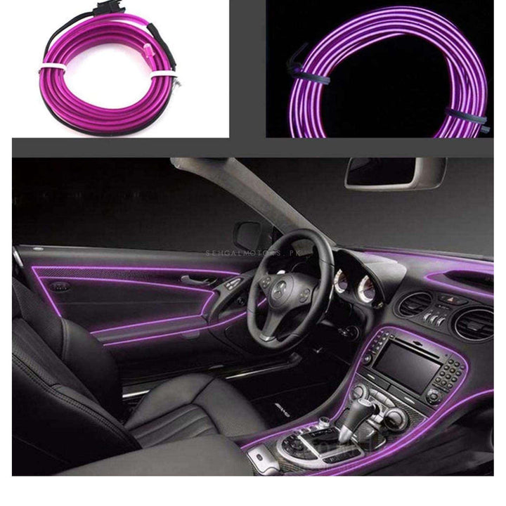 Maximus EL Glow Wire for Interior / Dashboard LED Light 2Meters (6ft) - Purple SehgalMotors.pk