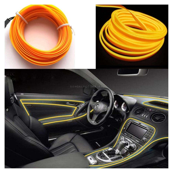 Maximus EL Glow Wire for Interior / Dashboard LED Light 2Meters (6ft) - Yellow SehgalMotors.pk