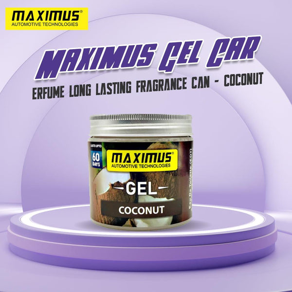 Maximus Gel Car Perfume Long Lasting Fragrance Can - Coconut SehgalMotors.pk