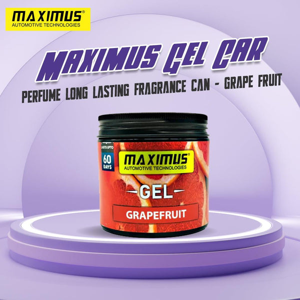 Maximus Gel Car Perfume Long Lasting Fragrance Can - Grape Fruit SehgalMotors.pk