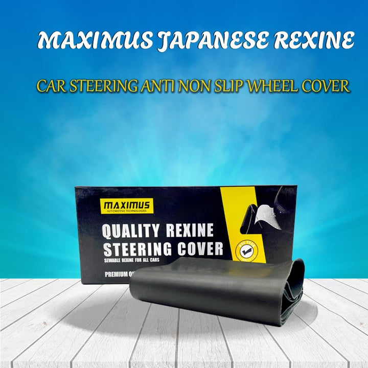 Maximus Japanese Rexine Car Steering Anti Non Slip Wheel Cover SehgalMotors.pk
