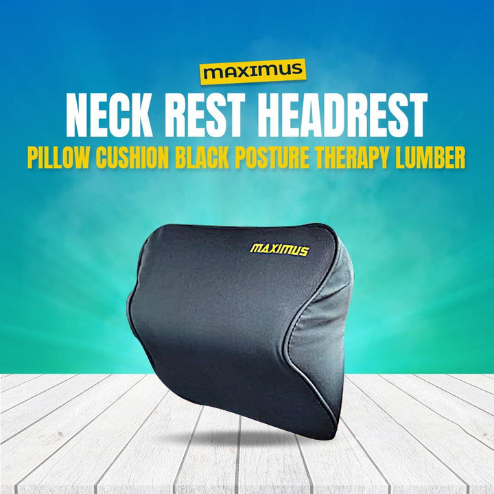 Maximus Neck Rest Headrest Pillow Cushion Black Posture Therapy Lumber SehgalMotors.pk