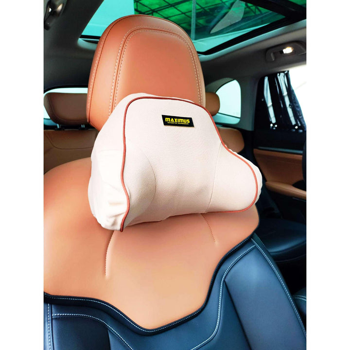 Maximus Premium Neck Rest Headrest Pillow Cushion Beige SehgalMotors.pk