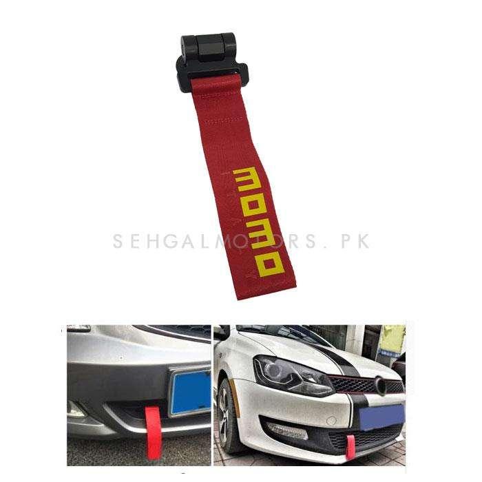 Momo Strap Tow Hook - Red - Towing Hook | Tow Hook Ribbon For Car | Modification Drift Decoration SehgalMotors.pk