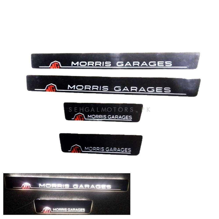 Morris Garages MG Logo Glass LED Sill Plates / Skuff LED Panels With LED Bar - Model 2020-2021 SehgalMotors.pk