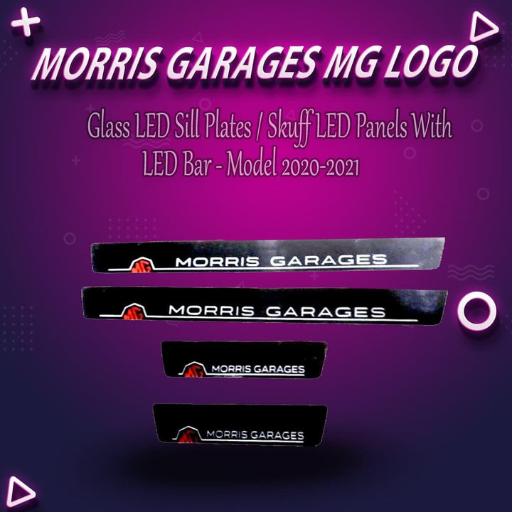 Morris Garages MG Logo Glass LED Sill Plates / Skuff LED Panels With LED Bar - Model 2020-2021 SehgalMotors.pk