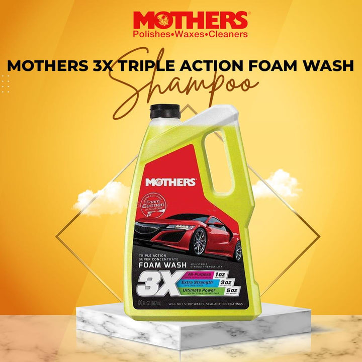 Mothers 3X Triple Action Foam Wash (5610) - Car Shampoo Cleaning Agent SehgalMotors.pk