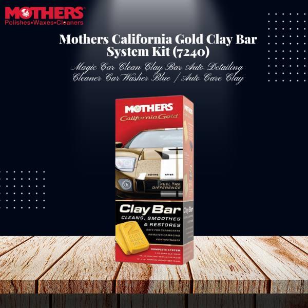 Mothers California Gold Clay Bar System Kit (7240) - Magic Car Clean Clay Bar Auto Detailing Cleaner Car Washer Blue | Auto Care Clay SehgalMotors.pk