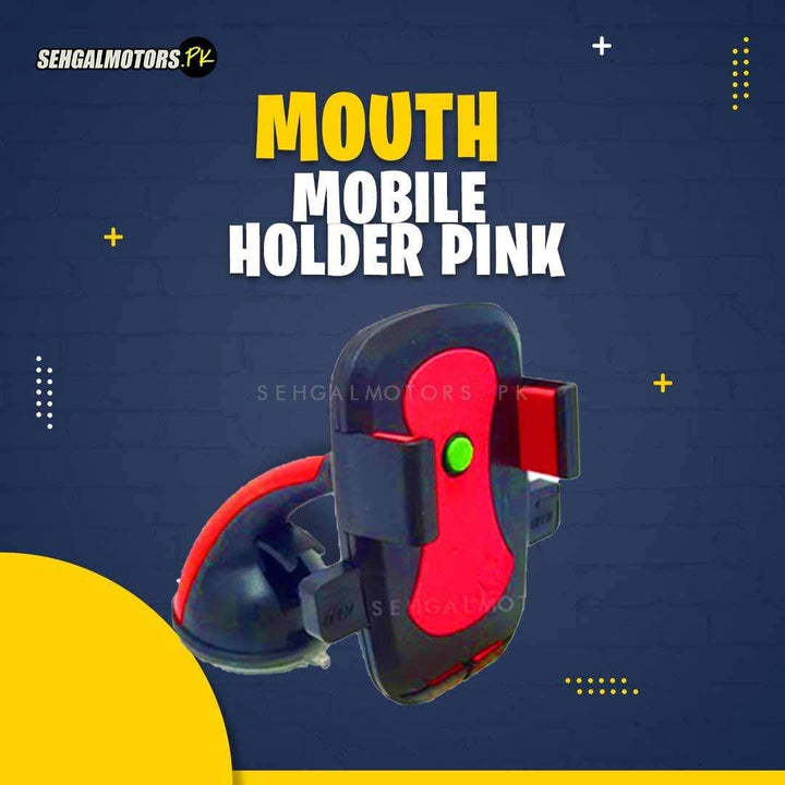 Mouth Mobile Holder Pink - Phone Holder | Mobile Holder | Car Cell Mobile Phone Holder Stand SehgalMotors.pk