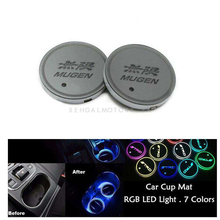 Mugen RGB LED Car Cup Holder Plate - 1 piece SehgalMotors.pk