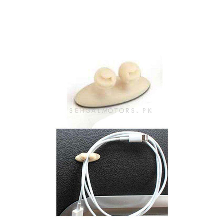 Multipurpose Cable Wire Clips Holder Grip 1PC - Beige SehgalMotors.pk