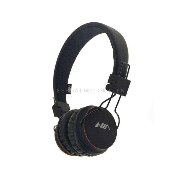 NIA X2 Bluetooth Wireless Headphone - Black - Hearing Protection Safety Earmuffs Headphoe Noise Reduction Ear Protector Soundproof Headphones SehgalMotors.pk