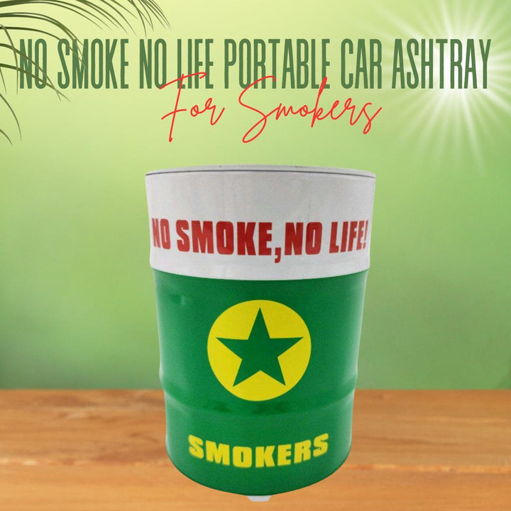 No Smoke No Life Portable Car Ashtray For Smokers SehgalMotors.pk