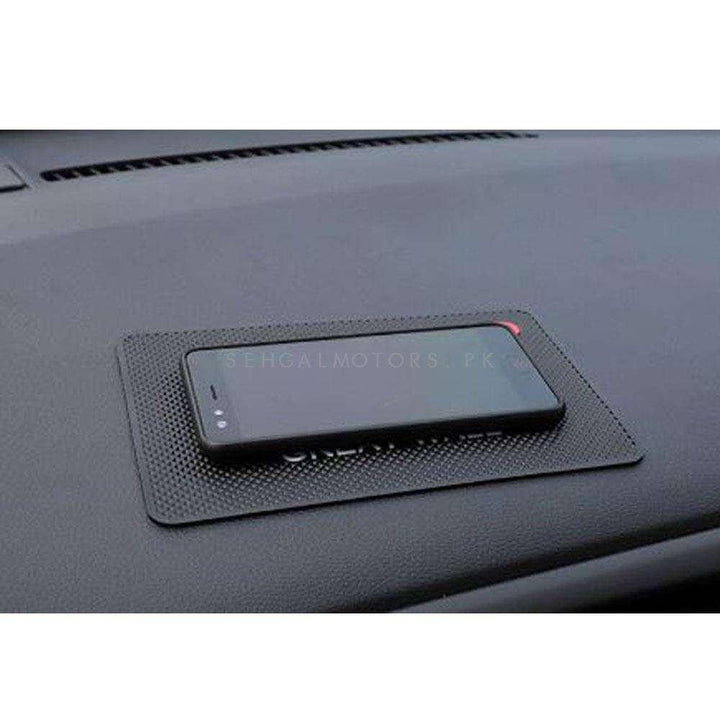 Plain Black Dotted Anti-Skid Nonslip Dashboard Mats - Silicon Type Material | Car Anti Slip Mat SehgalMotors.pk