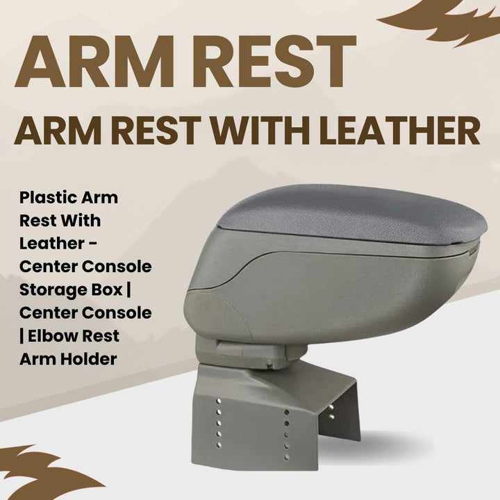 Plastic Arm Rest With Leather - Center Console Storage Box | Center Console | Elbow Rest Arm Holder SehgalMotors.pk