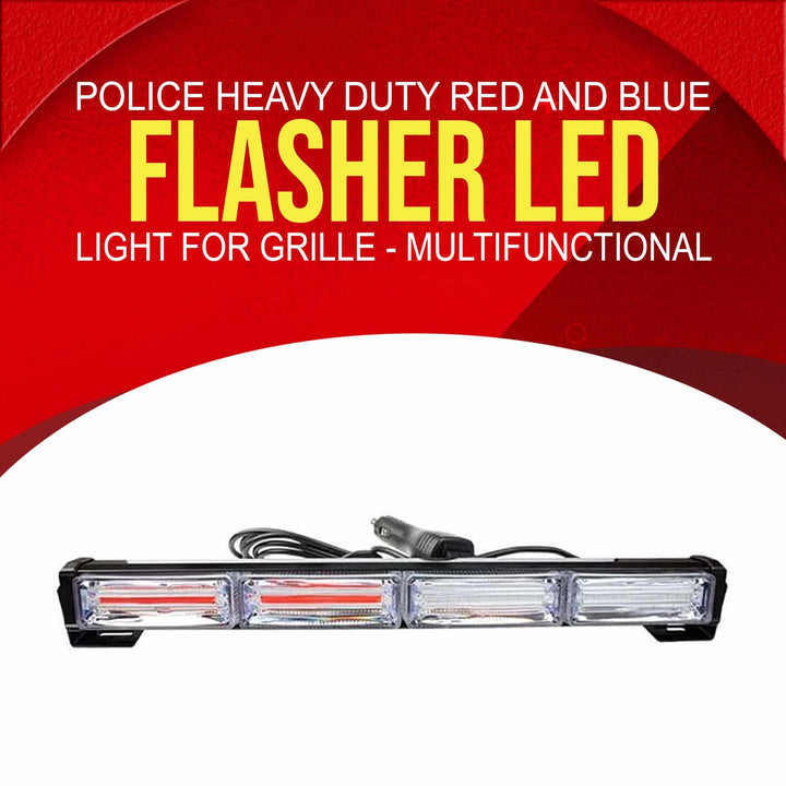 Police Heavy Duty Red And Blue Flasher LED Light For Grille - Multifunctional SehgalMotors.pk