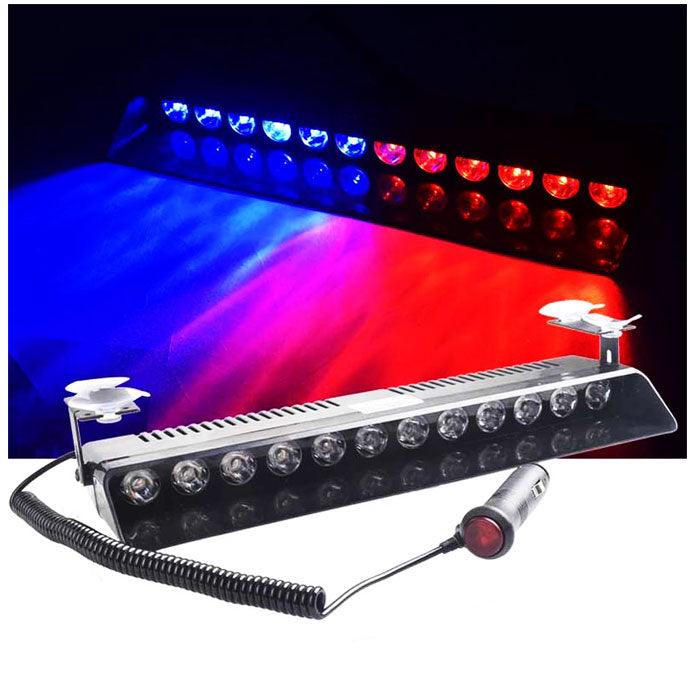 Police Red And Blue Dashboard Flasher Light 12 LED SehgalMotors.pk