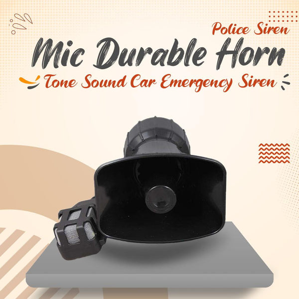 Police Siren Mic Durable Horn - AZ803 - Hooter | Tone Sound Car Emergency Siren Car Siren Horn Mic PA Speaker System Emergency Amplifier Hooter SehgalMotors.pk