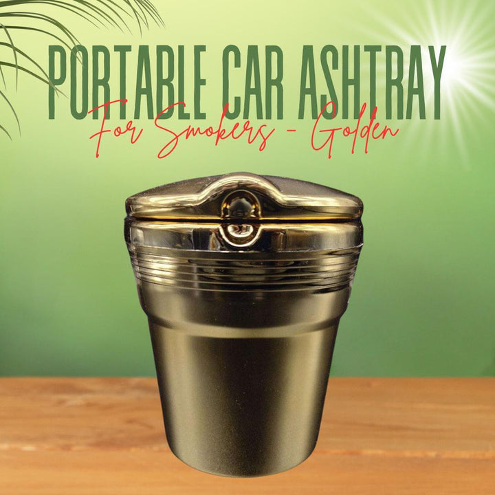 Portable Car Ashtray For Smokers - Golden SehgalMotors.pk