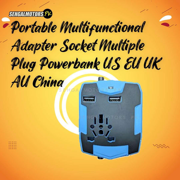 Portable Multifunctional Adapter Socket Multiple Plug Powerbank US EU UK AU China SehgalMotors.pk