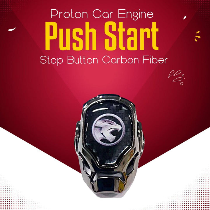 Proton Car Engine Push Start Stop Button Carbon Fiber SehgalMotors.pk